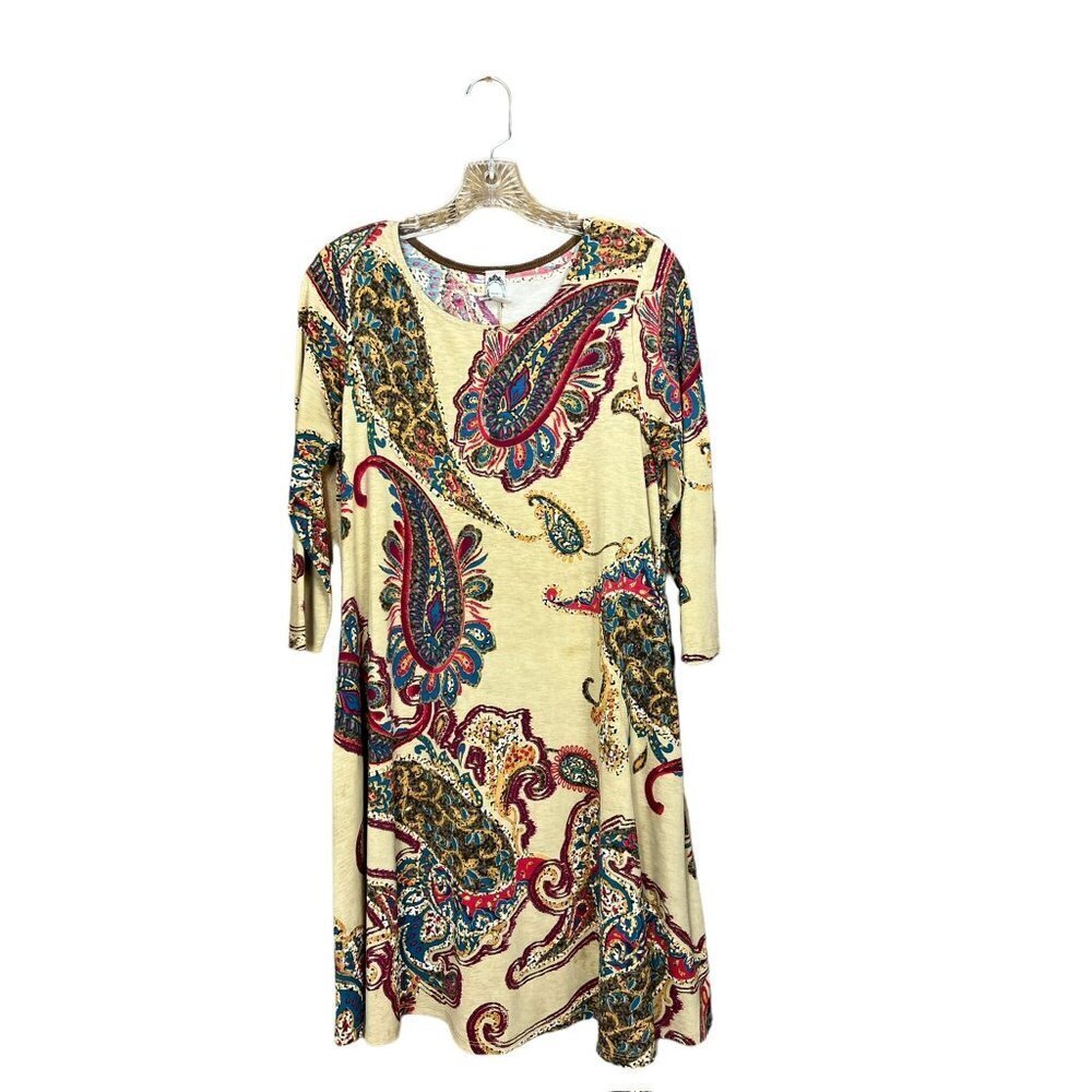 Honeyme Women's Mid Tan Design Dress w/ Pockets